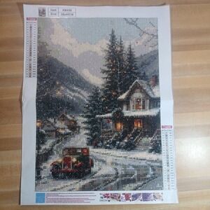 Finished 5D Diamond Art Painting Wall Art Winter Themed, Sealed With Clear Glue